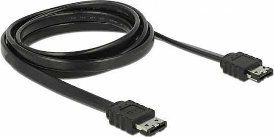Kabllo eSATA DeLOCK 85641, 2 m, SATA II, 3 Gbit/s, e zezë
