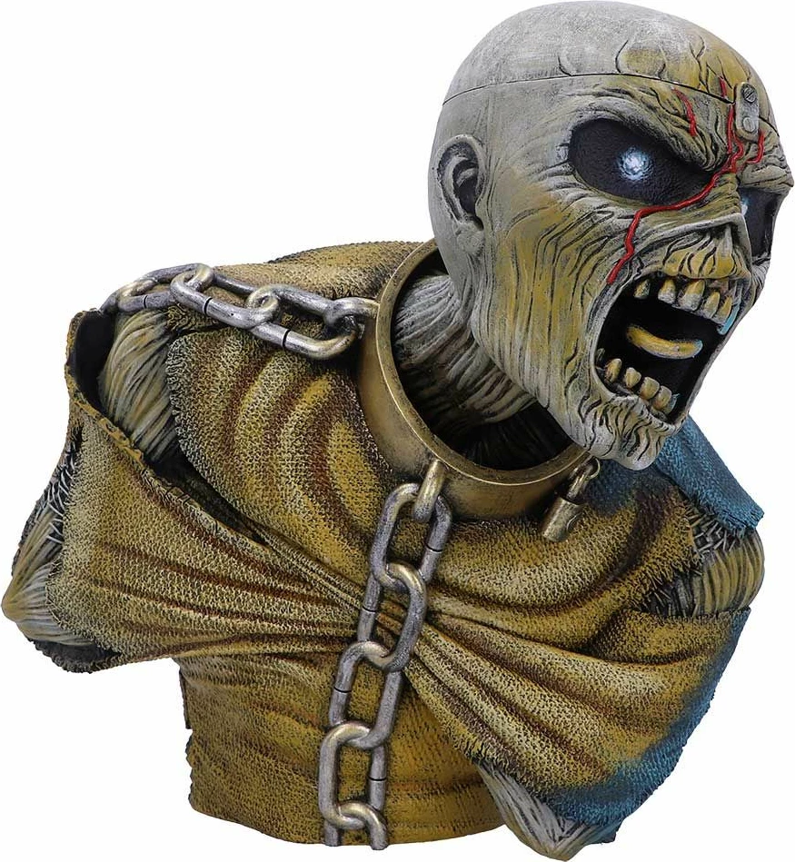 Kuti dekorative bust NEMESIS NOW Iron Maiden Piece of Mind, figurë Eddie, resinë e pikturuar me dorë