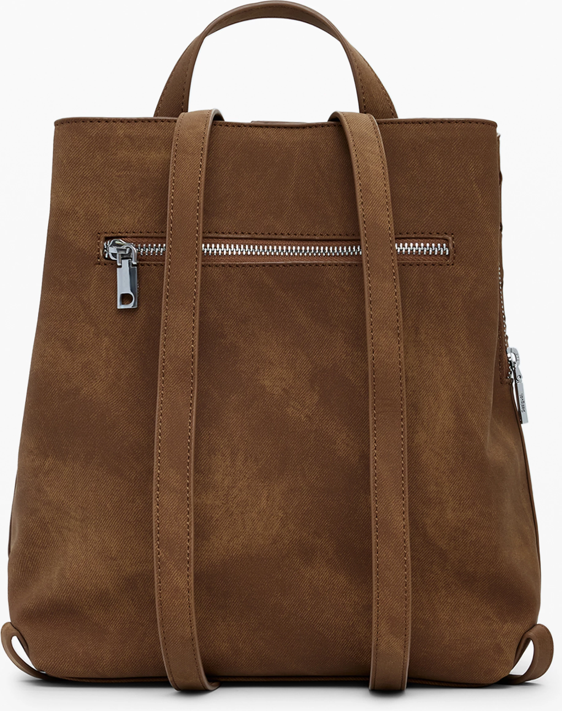 Çantë shpine DESIGUAL Yankee Metal Patch Sumy Mini femra, kafe