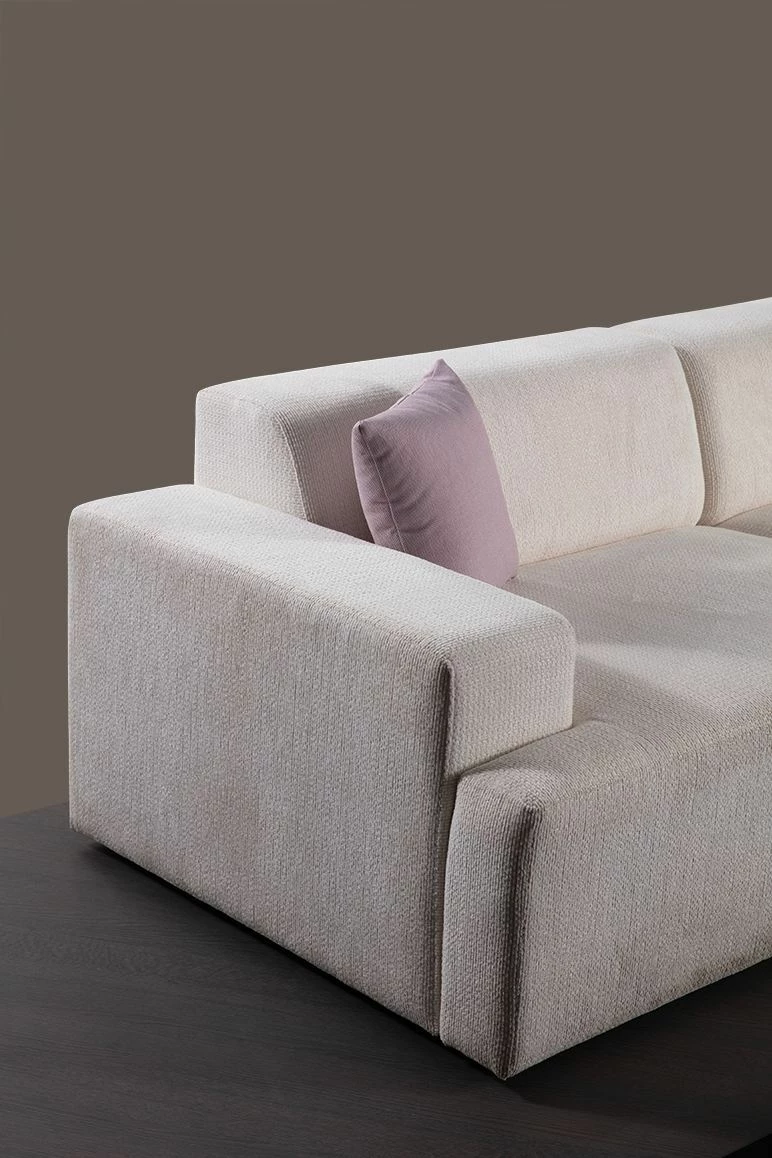 Kënd divan Melva, ngjyrë e bardhë, Atelier del Sofa (L1,5 + O2 + Chl Djathtas)