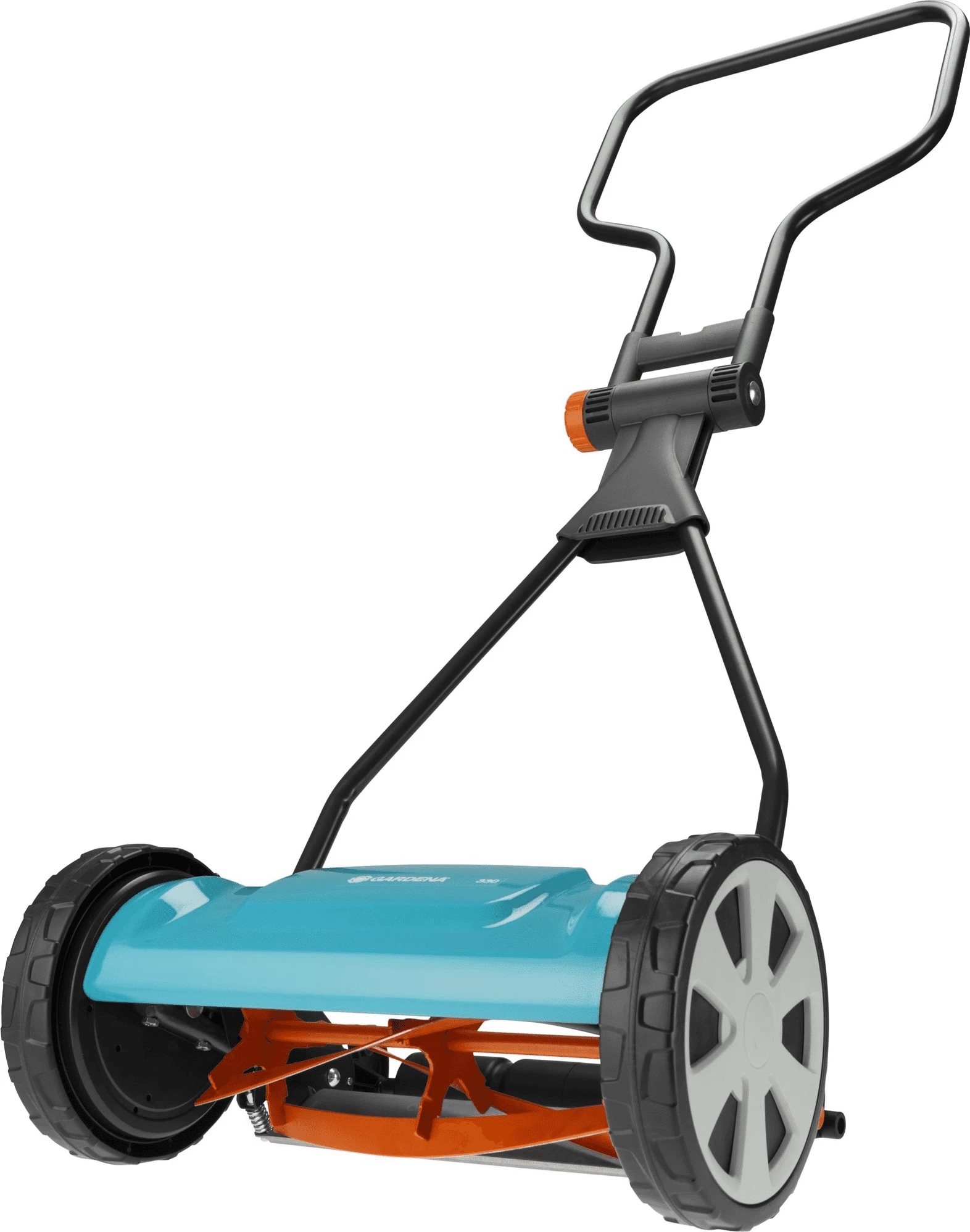Kositëse manuale Gardena Classic 330 4027-20, gjerësi prerjeje 33 cm, lartësi 12–42 mm, pa shportë, blu/zezë