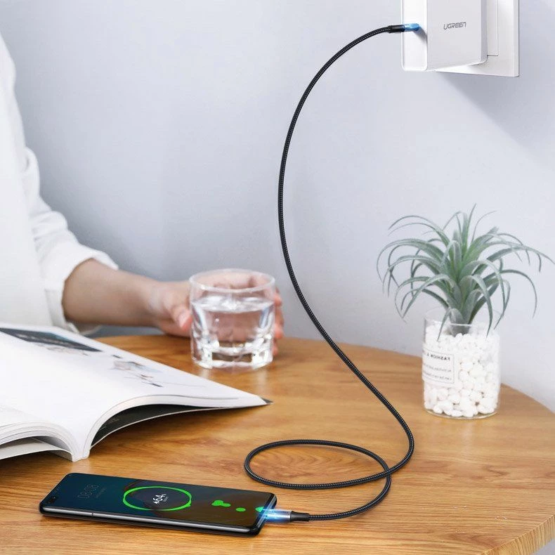 Kabllo USB-C në USB-C Ugreen 56613 2m 100W (5A) PD/QC3.0 Gri