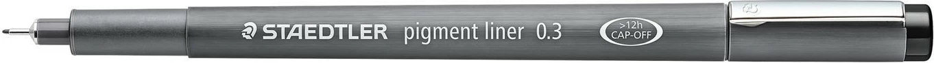 Laps pigment Staedtler Pigment Liner 308, 0.3mm, i zi, i hirtë