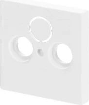 Prizë muri SAT/TV/Radio Busch-Jaeger 1743-884, 2 dalje, 63x63 mm, e bardhë mat