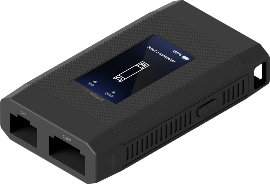 Programues dhe testues modulësh optik Ubiquiti UACC-SFP-Wizard, diagnostikim i plotë, OTA update, kompatibilitet universal, i zi