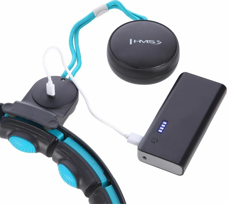 Hula hop me magnete dhe peshë HMS HHM17, i zi/turkuaz