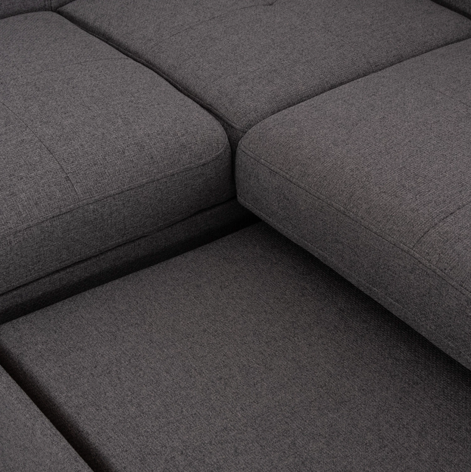 Kënd-sofë me hapësirë për depo, Encore FH3301.01L, material gri, 285x205x90cm
