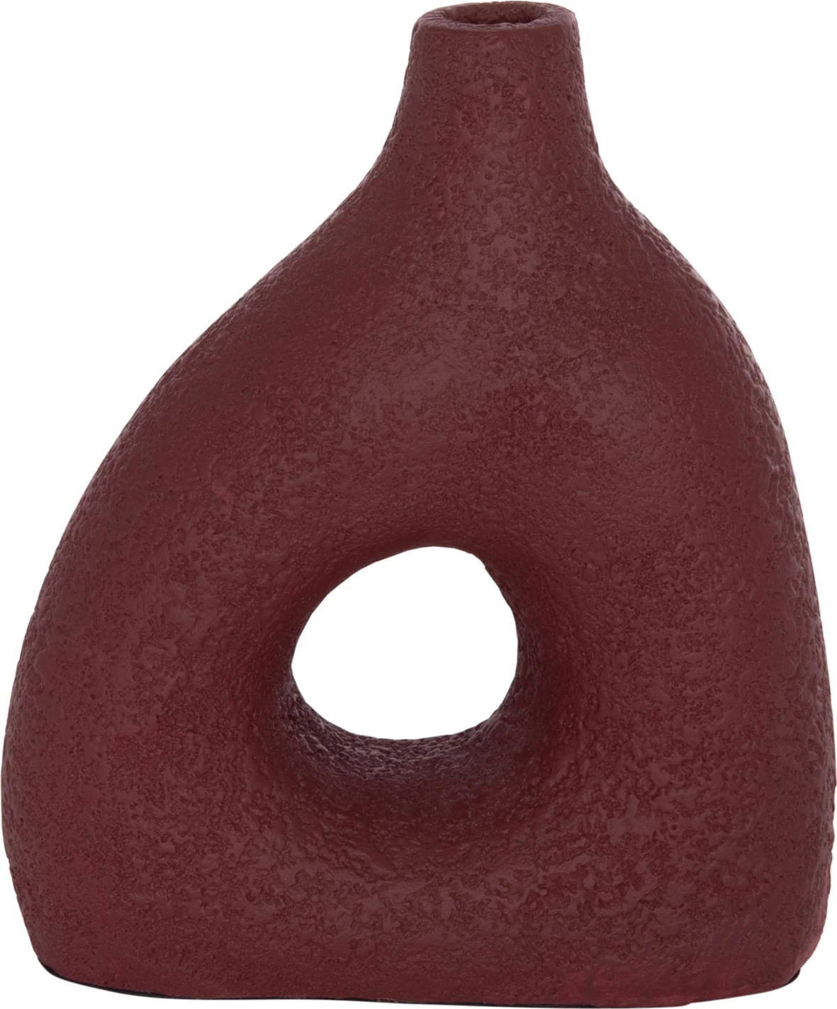 Vazo dekorative tavoline, terrakotë, ngjyrë e kuqe e errët, DECANT FH4667.06M, 17x6.5x20cm