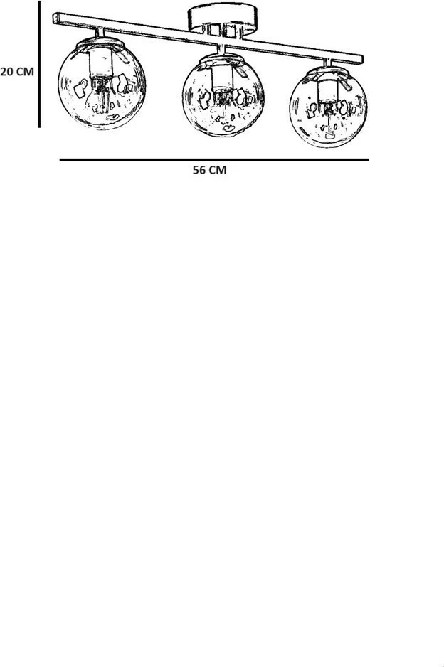 Llambë tavani Opviq, Yeni Can 3 llampa, krom mat, gotë e bardhë