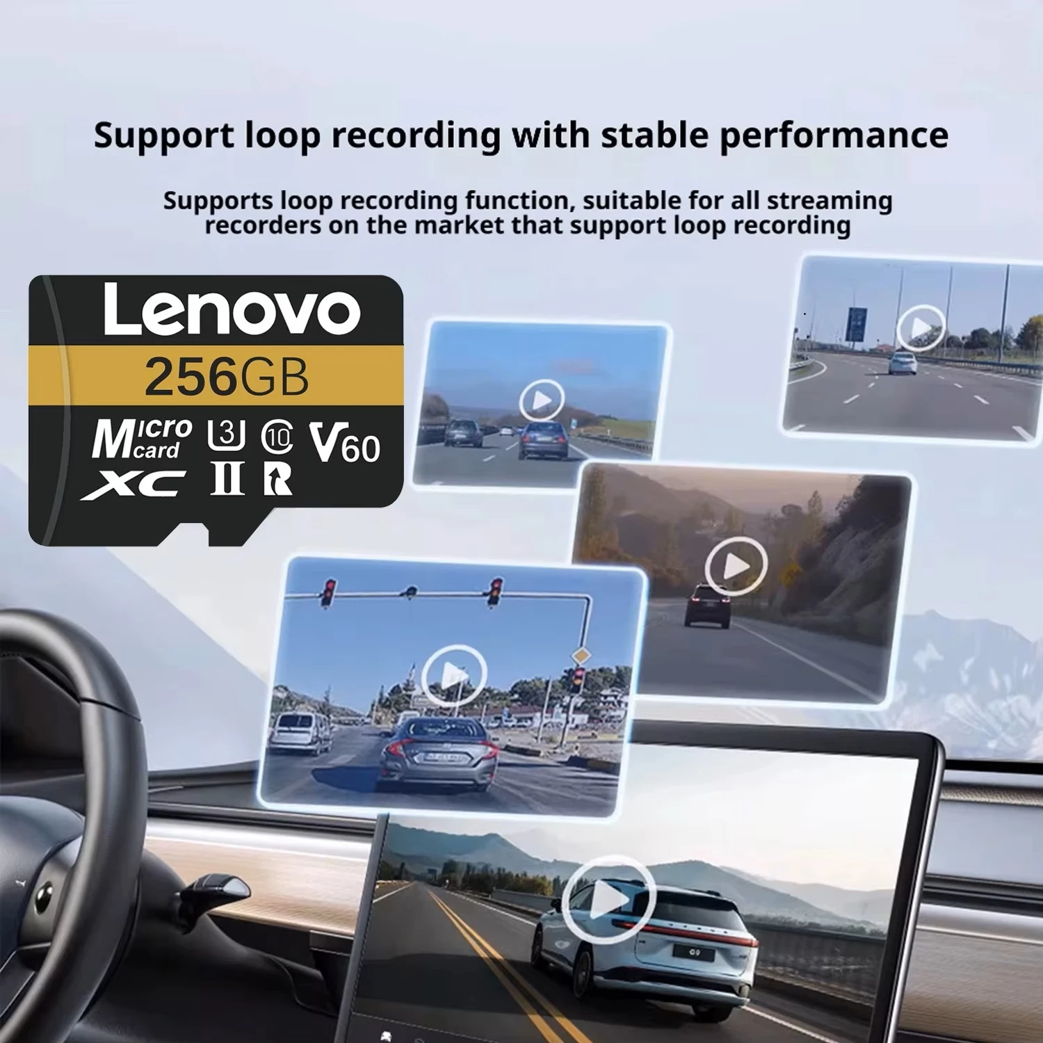 Sim Kartele - SD Card Micro Lenovo 256GB me Adapter, me funksione komunikimi dhe gjurmimi, ngjyrë e zezë