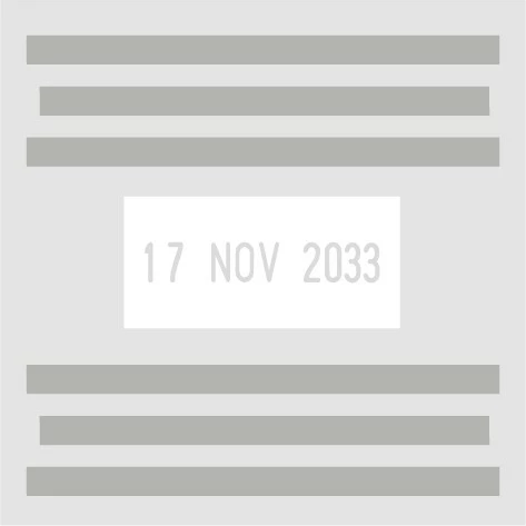 Stampë datash e tekstit Trodat 4724, 39x39mm, e zezë