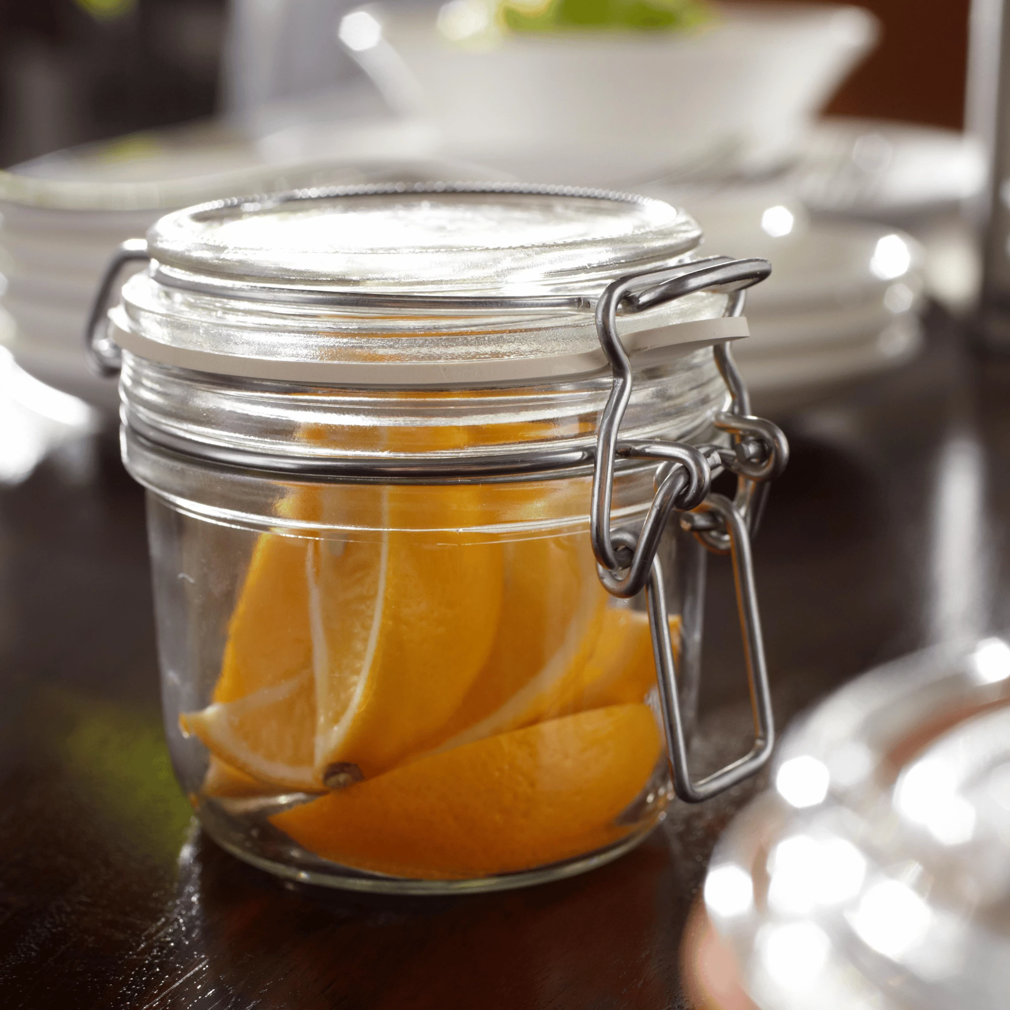 Kavanoz qelqi Bormioli Rocco Fido 200 ml, me kapak hermetik, set 6 copë