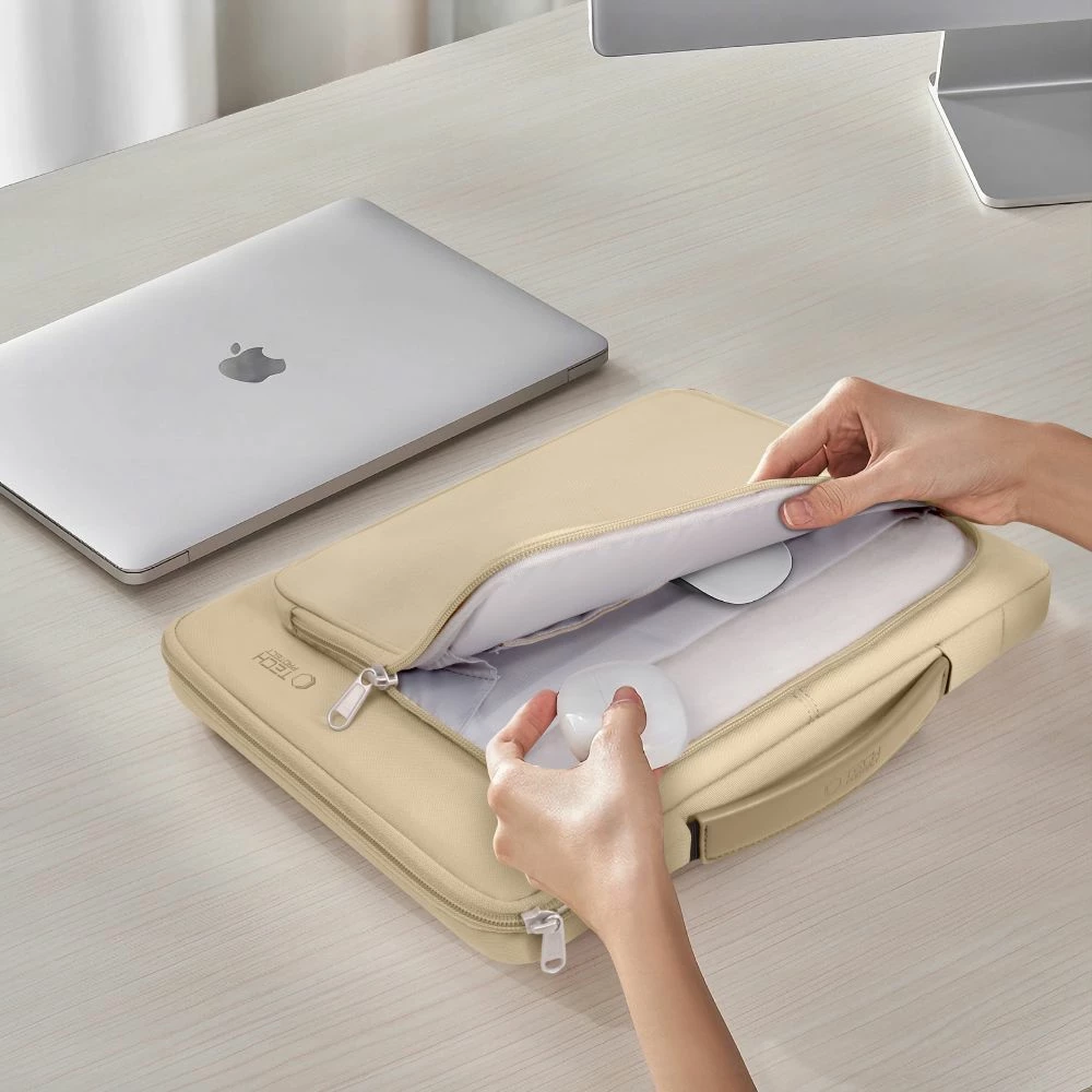 Mbështjellës laptopi Tech-Protect Basic Bag, 15-16 inç, Bezhë