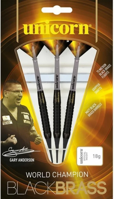 Shigjeta për darts Unicorn, Gary Anderson, të zeza dhe të arta [Pesha: 16 g]