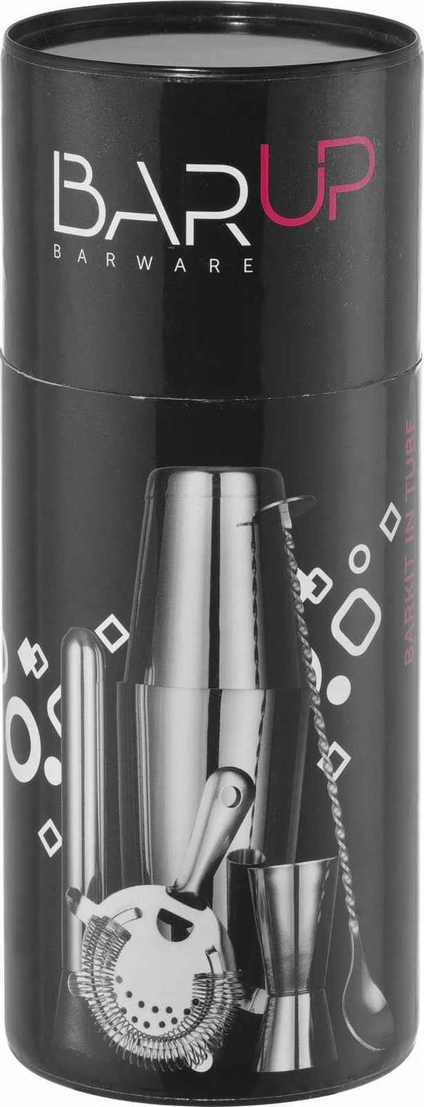 Set mjete barmeni, Bar Up, Barkit in Tube, ø120x320mm, set 5-copësh