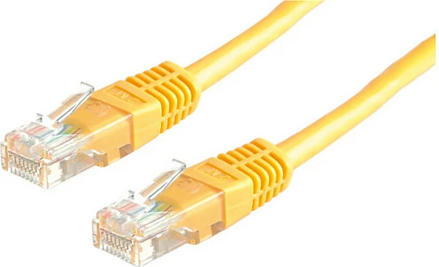 Kabllo rrjeti ROLINE Cat5e UTP RJ-45, 0.5m, e verdhë