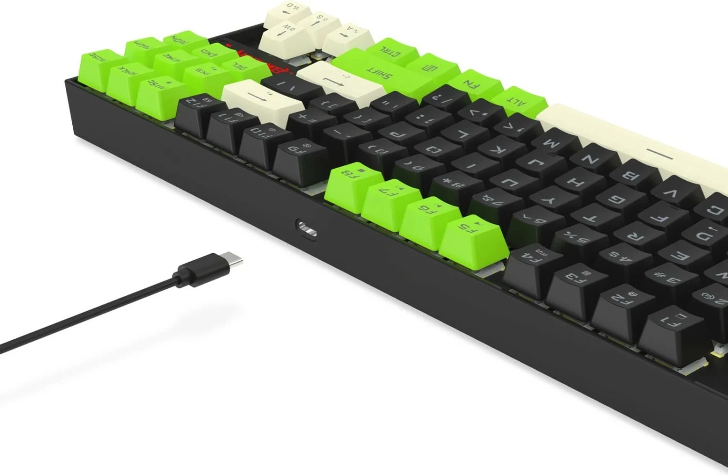 Tastierë gaming Redragon Kumara K552BGC-M, magnetike (UltraMag), TKL 80%, RGB, USB-C, e zezë