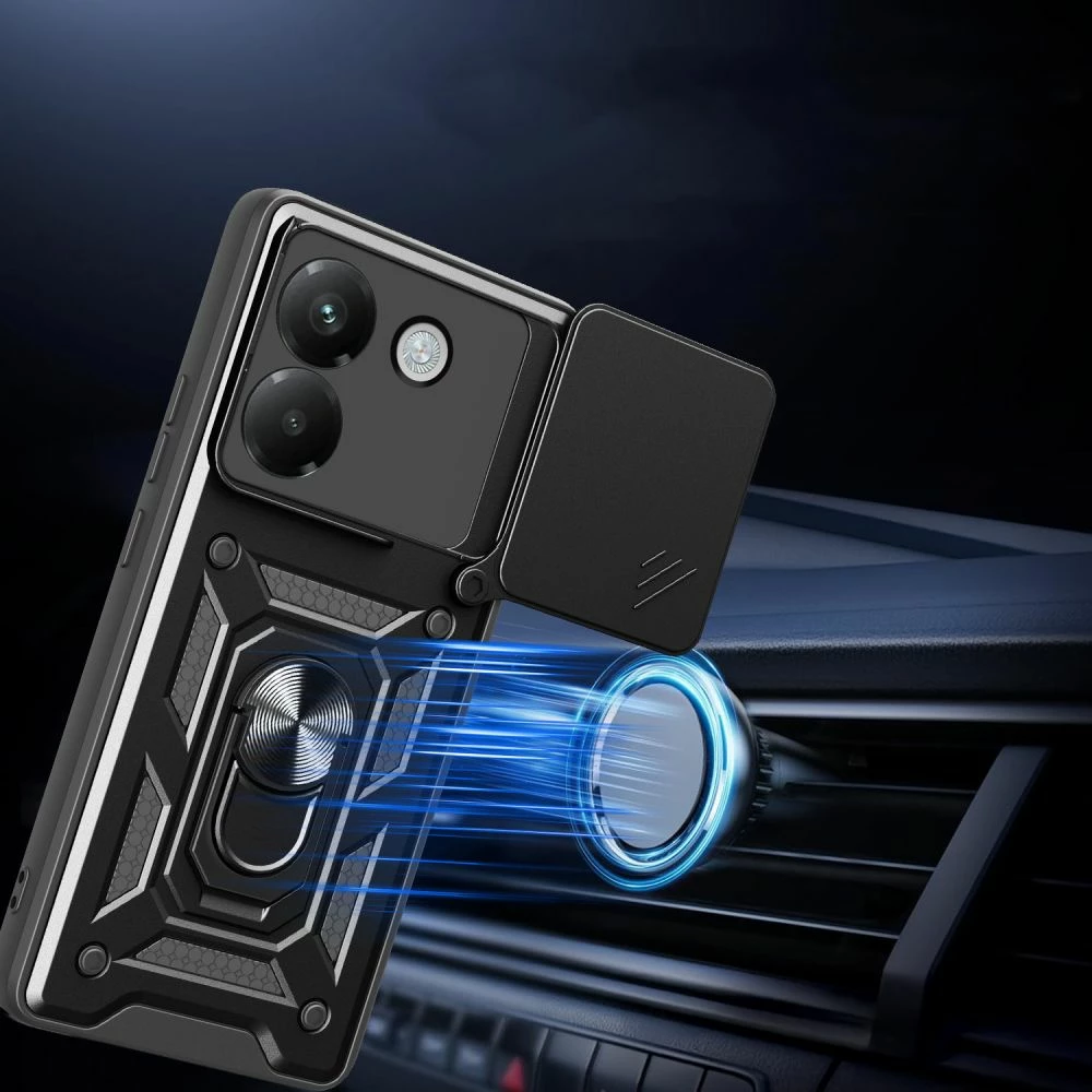 Mbështjellës Tech-Protect CamShield Pro për Xiaomi Poco M7 Pro 5G, i zi