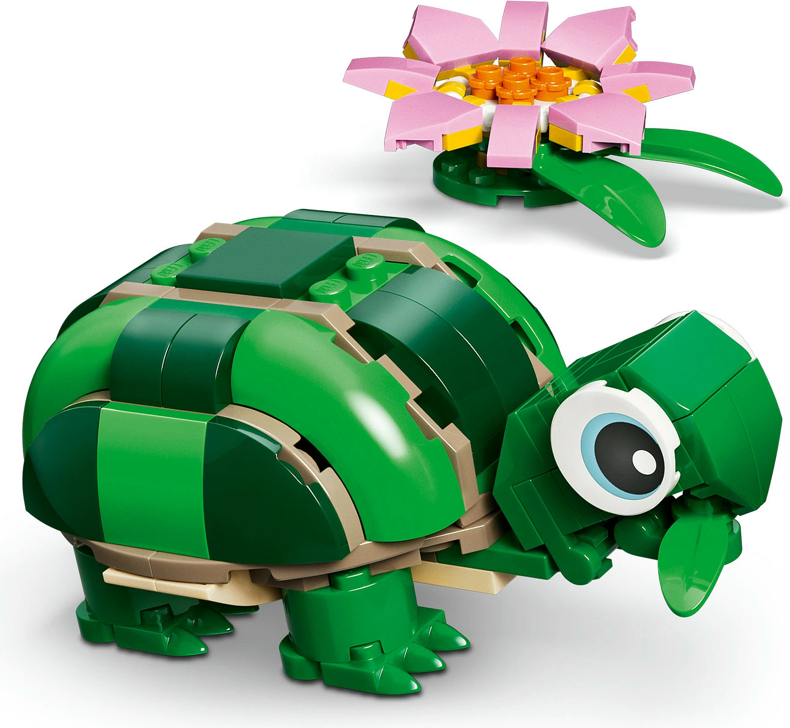 Set ndërtimi LEGO Creator 3-në-1 31377 Breshkë me zambak uji, 124 pjesë, shumëngjyrësh