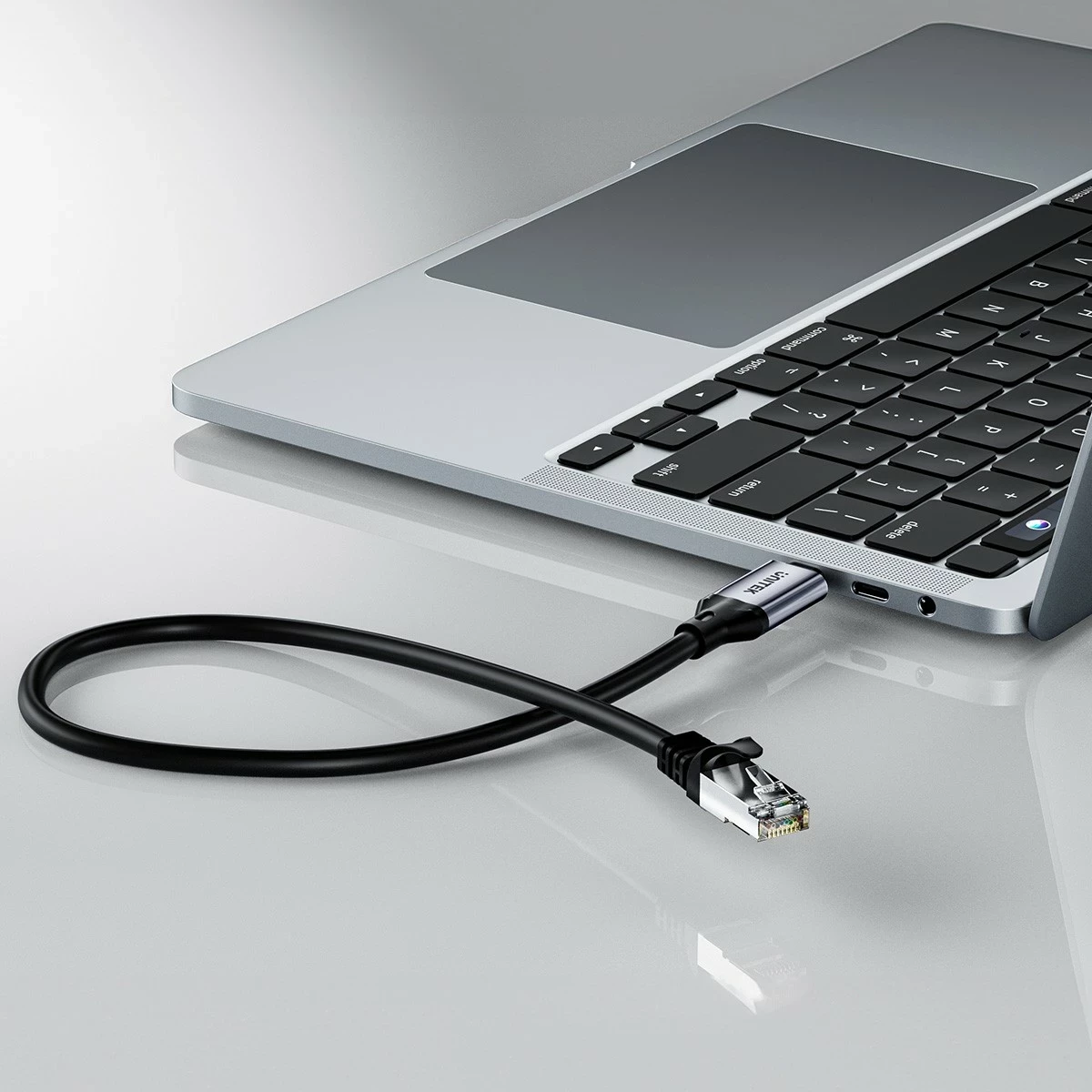 Kabëll Ethernet Unitek, RJ-45 LAN, patchcord cat.8, 2m, zi-gri