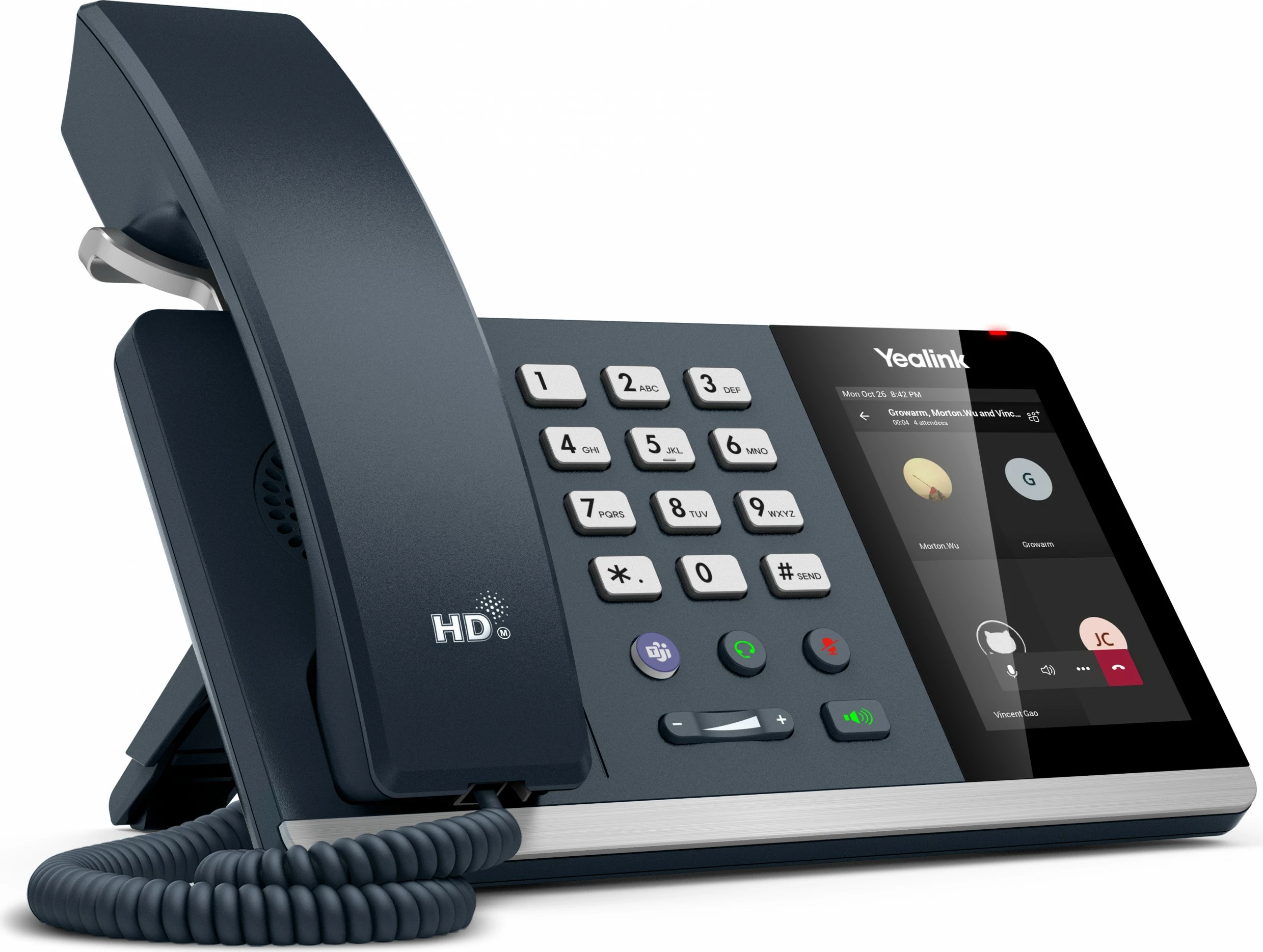 Telefon IP Yealink MP54 E2 Teams, ekran 4 inç, Wi-Fi, Bluetooth, gri