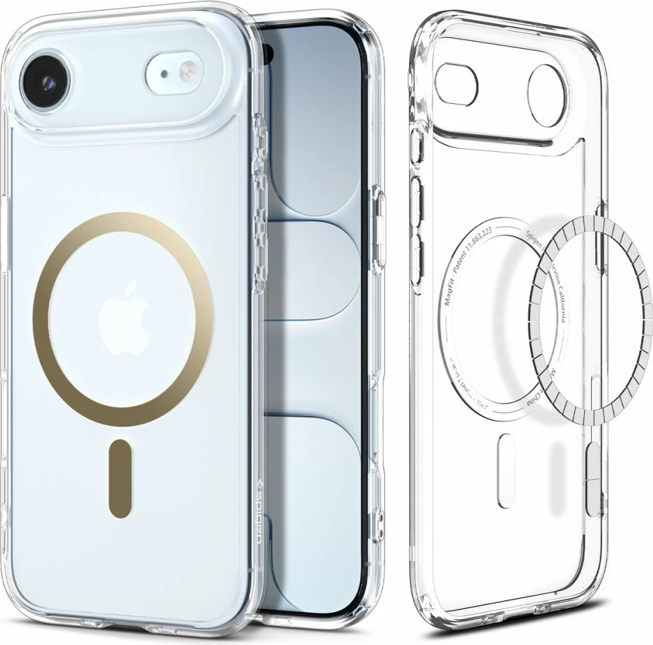 Mbështjellës Spigen Ultra Hybrid MagSafe për iPhone 17 Air, transparent, e artë