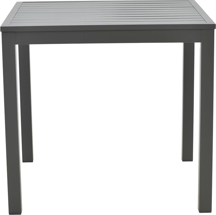 Set tavolinë me karrige për terasë Naoki - Kliton, alumin antracit, metal, ngjyrë e zezë, 80x80x74cm, 3 copë