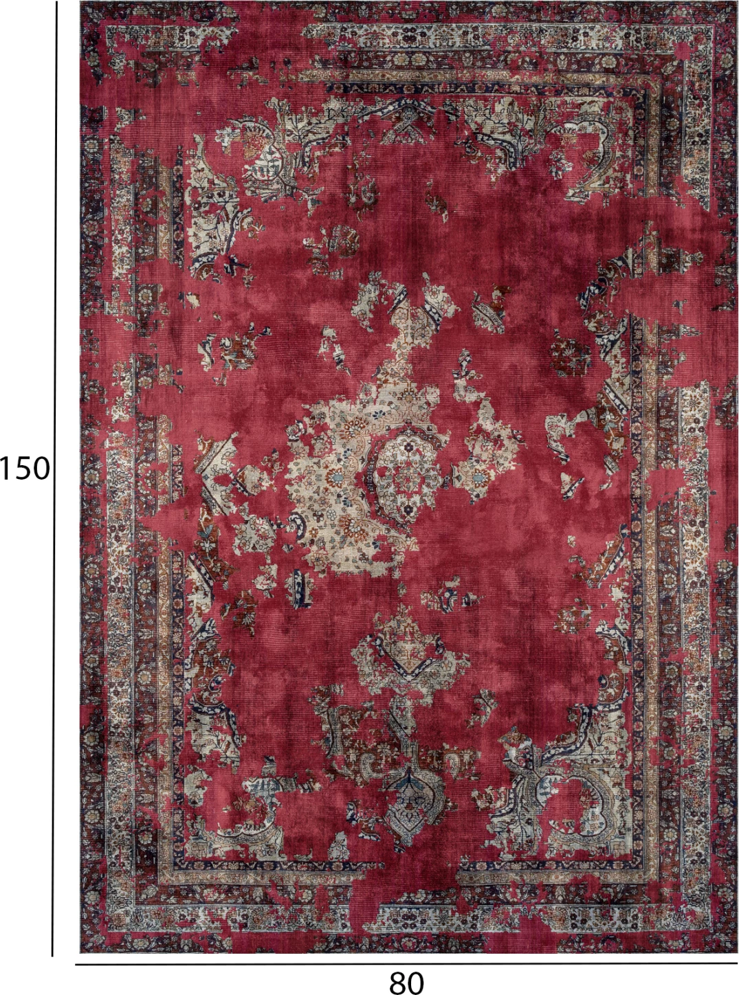 Tapet etnik i kuq, FH7676.04, 80x150 cm
