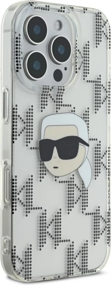 Mbështjellës, Karl Lagerfeld, IML Karl Head Electroplated, për iPhone 16 Pro, transparent