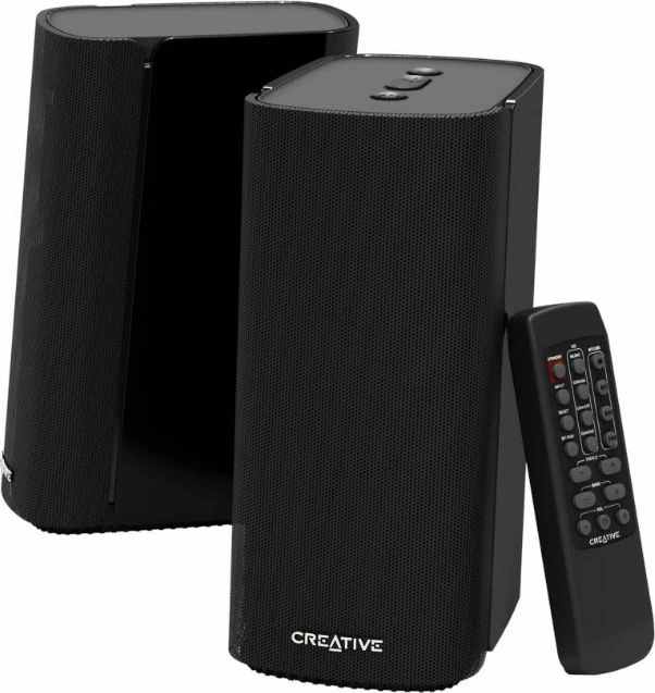 Altoparlantë Creative T100 (51MF1690AA000), 2.0, 40W RMS, Bluetooth 5.0, Optical/AUX/USB, zi, set 2 copë