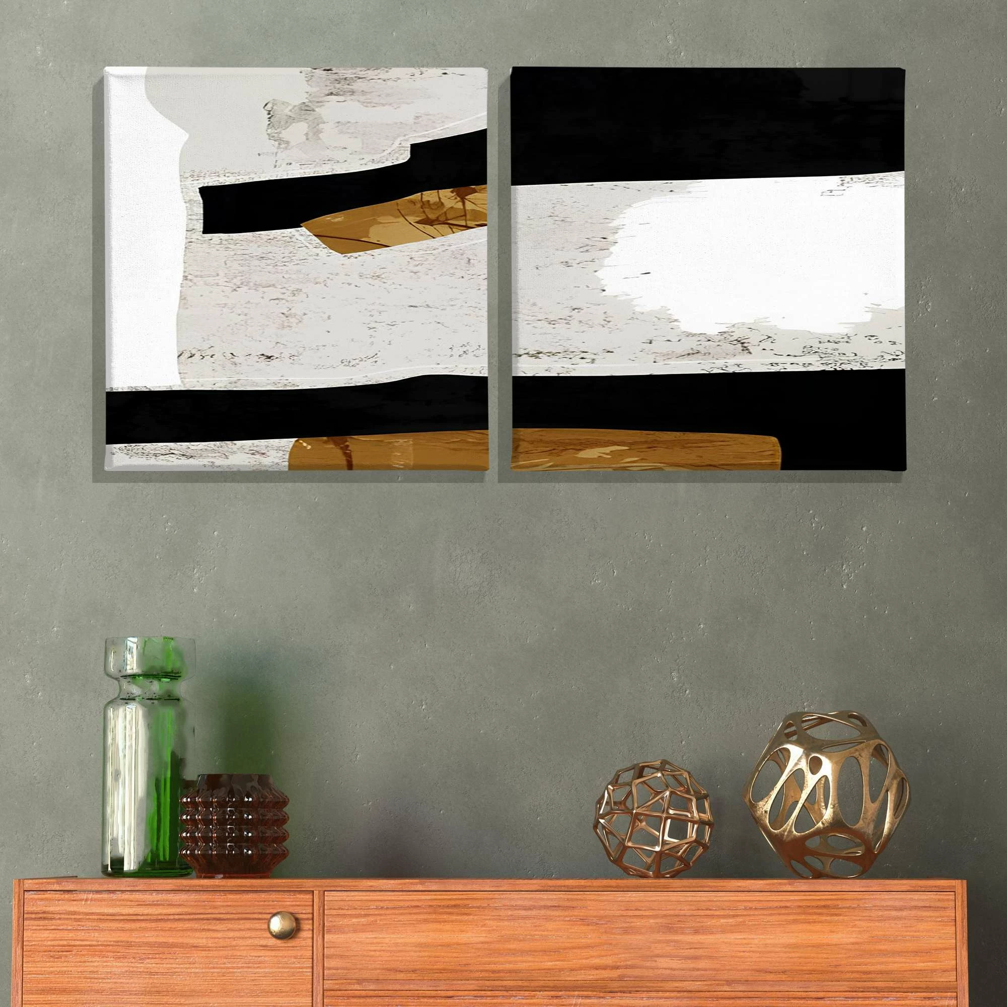 Pikturë dekorative në kanavacë, 2 copë, Wallity, ASR_CNV2-2, 50x50cm