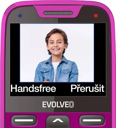 Telefon me butona Evolveo Easyphone XR MPN 23514, ekran me ngjyra, butona të mëdhenj, SOS, USB-C, bazë karikimi, rozë