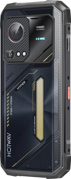 Celular HOTWAV Hyper 7S 5G 4GB RAM + 12GB virtual 256GB 6.6\" 120Hz 10800mAh IP68/IP69K e verdhë