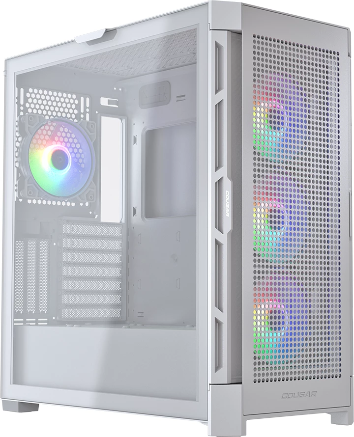 Kasë COUGAR AIRFACE PRO RGB, Midi Tower, E-ATX/ATX, 4x120mm RGB, USB-C, e bardhë