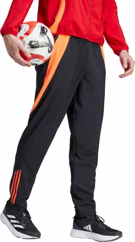 Pantallona sportive adidas për meshkuj, të zeza dhe portokalli [Madhësia: S]