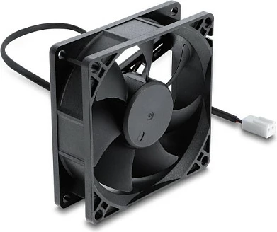 Ventilator për kasë DeLOCK 80x80x25mm, 48V DC, 2-Pin, i zi