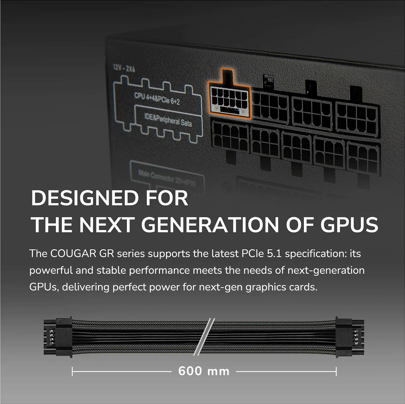 Furnizues rryme (PSU) Cougar GR 850W, ATX 3.1, 80 PLUS Gold, Fully Modular, i zi
