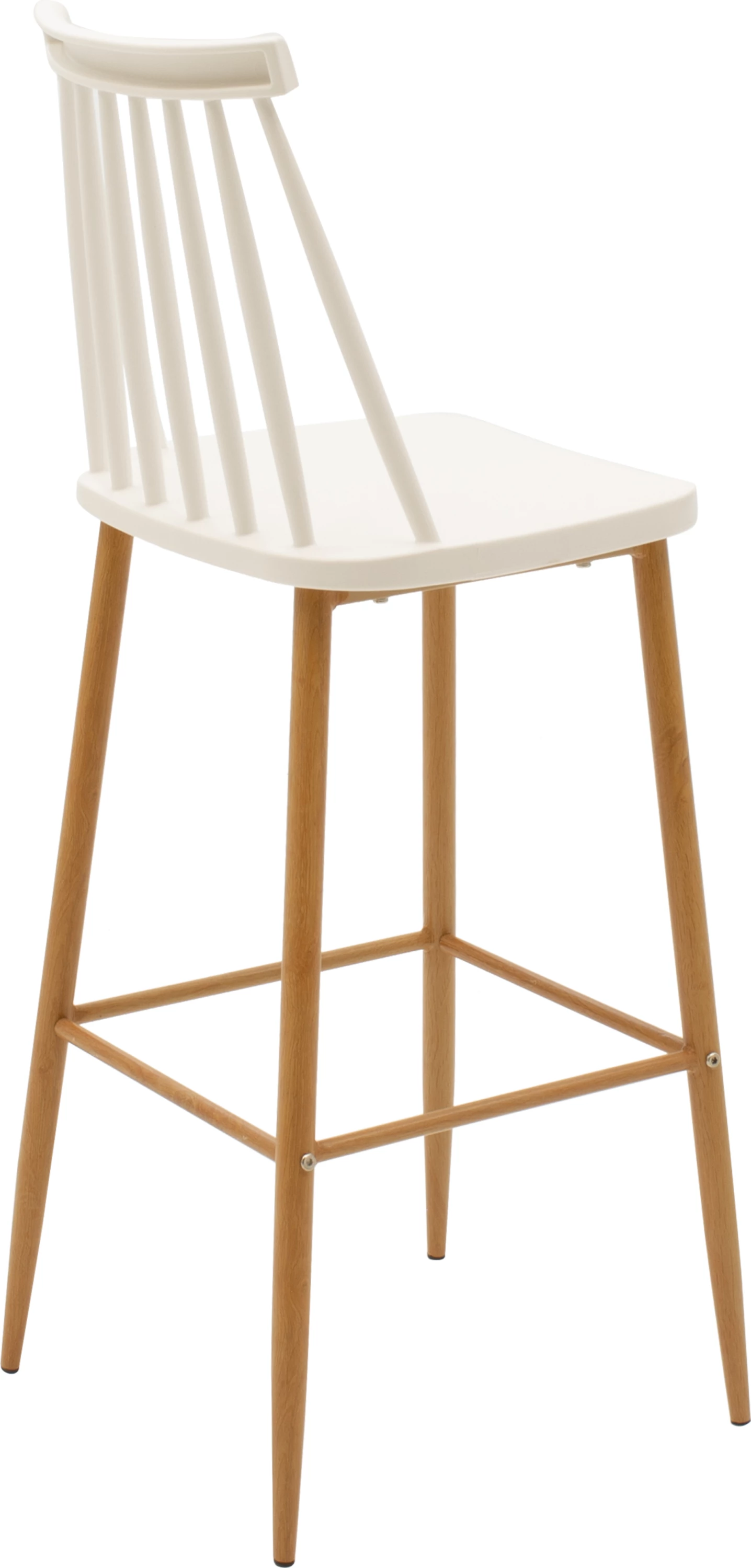 Karrige për bar Aurora pp e bardhë-natyrale 42x47x109cm, set prej 2 copash