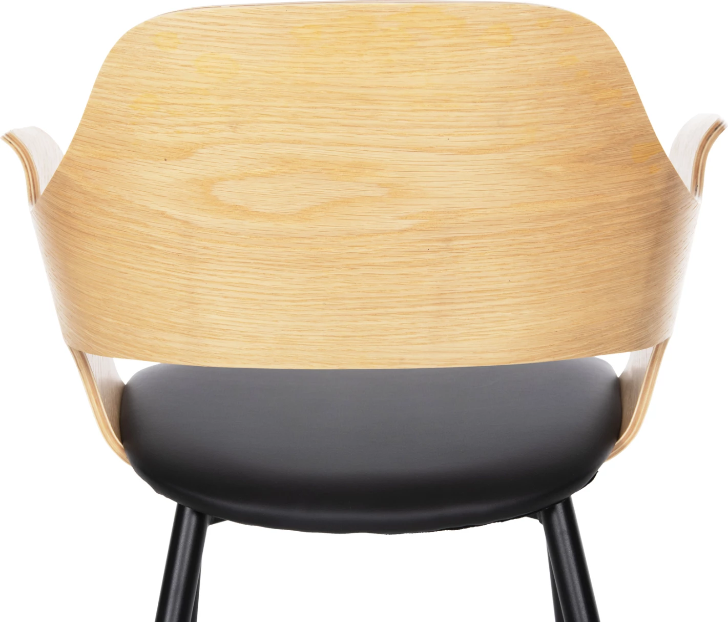 Karrige ngrënieje VELP FH9616.01 dru natyral-zi PU-këmbë metalike të zeza 55,5x50x79H cm., set prej 2 copë