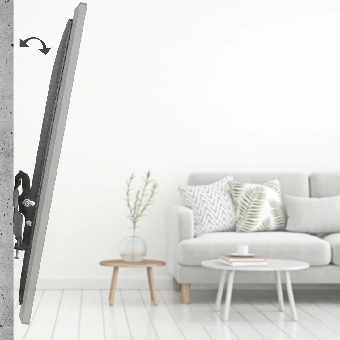 Mbajtës muri për TV Hama 220810, për LCD/LED 32-65 inç, VESA 400x400, Çelik, i zi