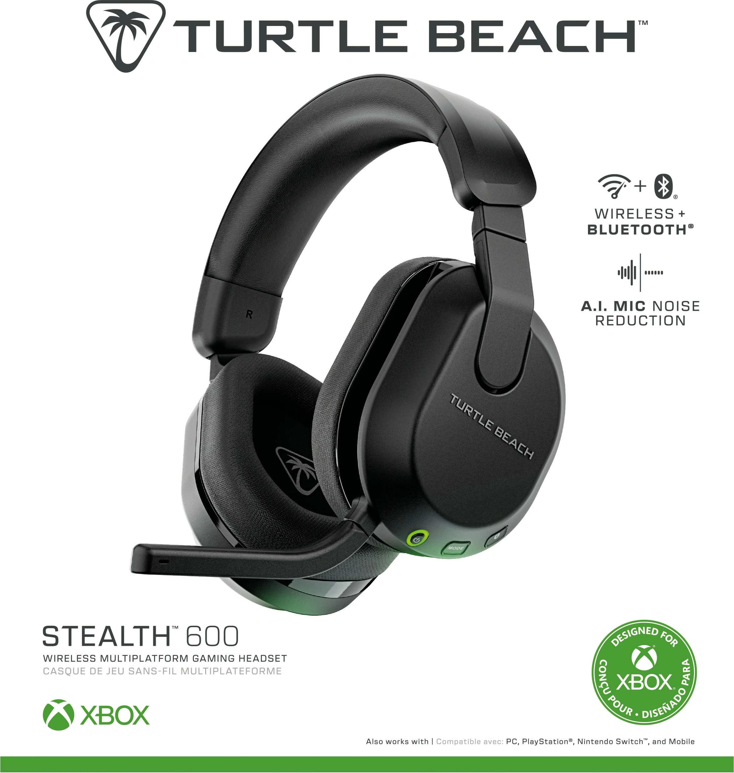 Kufje Turtle Beach Stealth 600 Gen 3, Wireless, Gaming, 20 - 20000 Hz, 320 g, E zezë