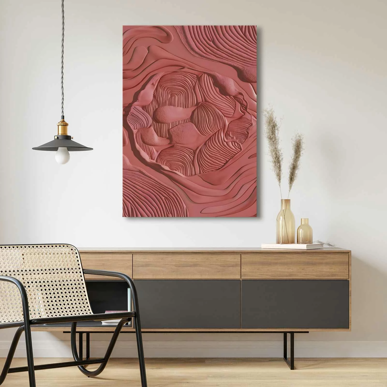 Pikturë dekorative në kanavacë Wallity, shumëngjyrëshe, 70x100cm, 70100Wabisabi-001