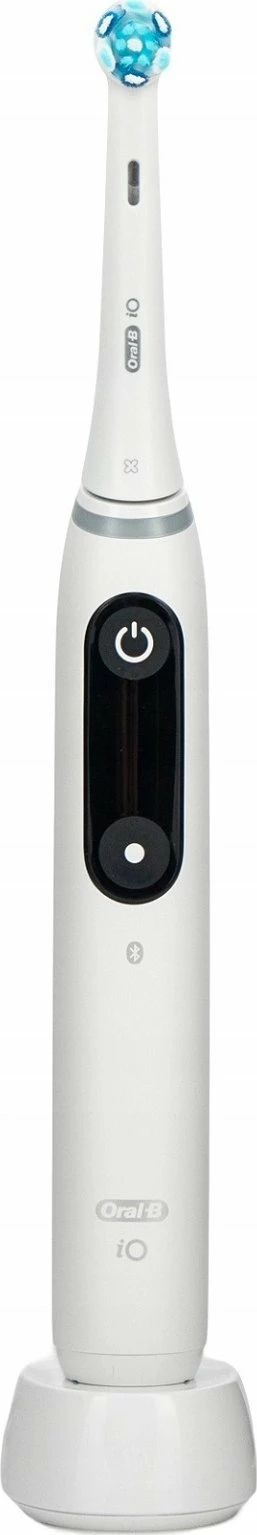 Furçë dhëmbësh elektrike Oral-B iO Series 6, 5 mënyra, OLED, me sensor presioni, me aplikacion, set 1 kokë + stacion karikimi + kuti udhëtimi, e bardhë