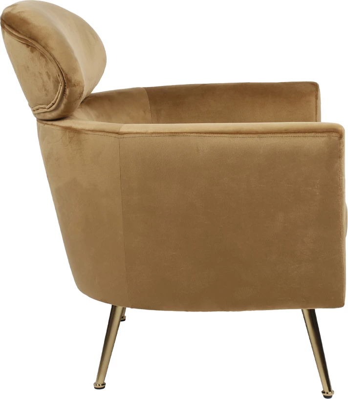 Fotelje Testa, ngjyrë ari, 72x76x85