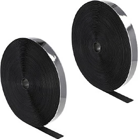 Shirit Velcro DeLOCK Heavy-Duty, vetë-ngjitës, 25 m x 25 mm, i zi