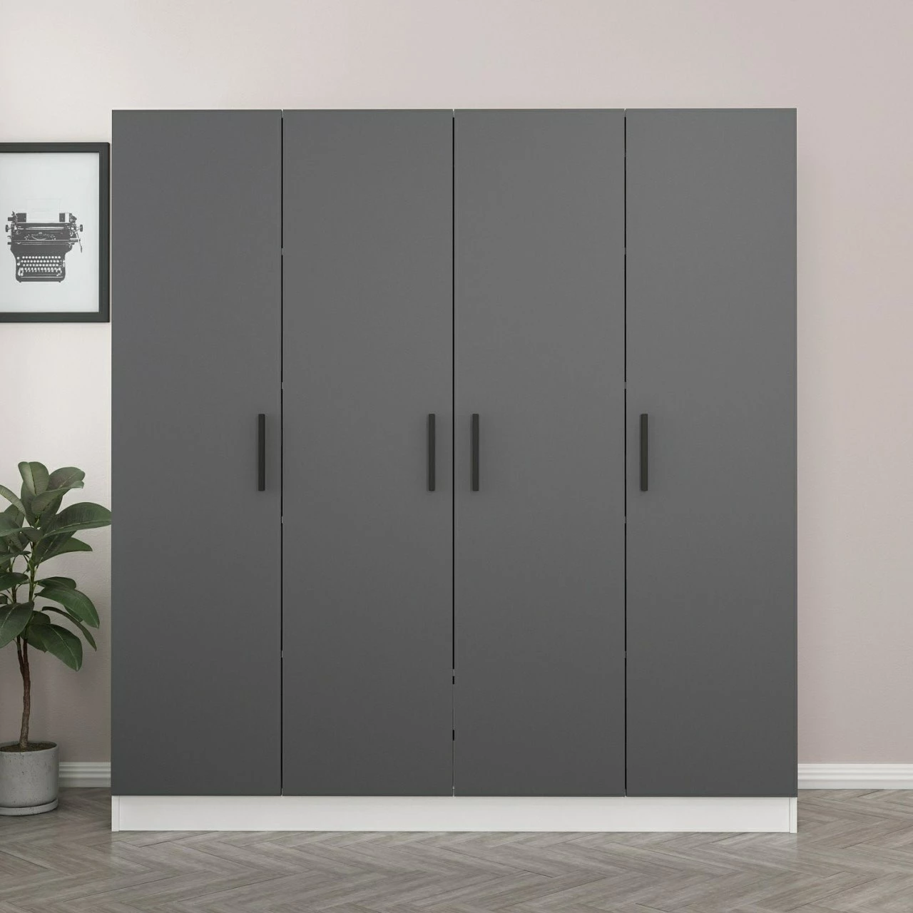 Dollap Skye Decor, ngjyrë antracit, 180x210x52cm, 5051