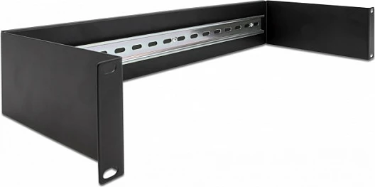 Panel shinë DIN 19" DeLOCK 2U, metal, i zi