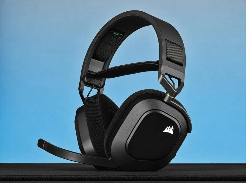 Headset gaming Corsair HS80 RGB Wireless Carbon, e zezë