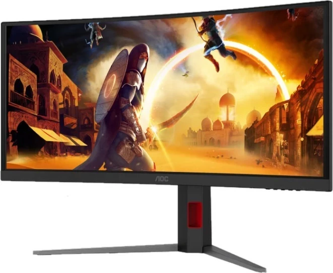 Monitor gaming AOC CU34G4CA, 34" UWQHD 180Hz Fast VA, i lakuar HDR400 Adaptive Sync, i zi