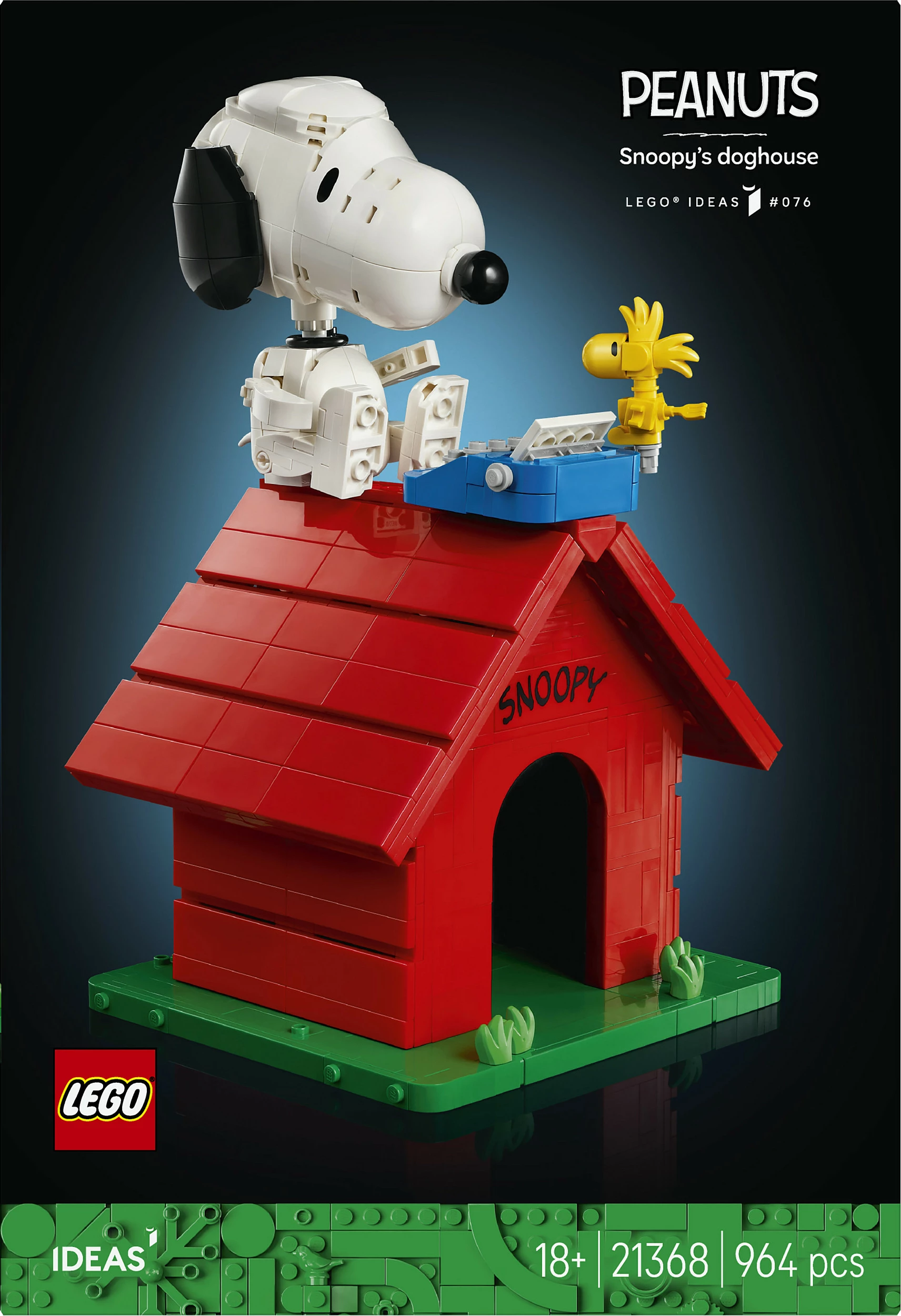 Set ndërtimi LEGO Ideas 21368 Peanuts Shtëpia e qenit e Snoopy, 964 copë, shumëngjyrësh
